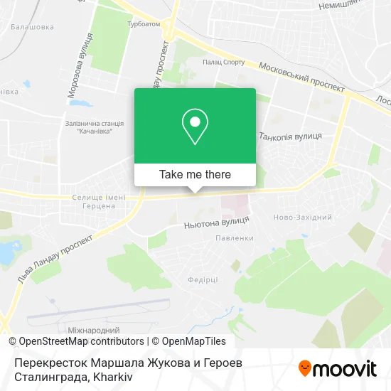 Карта Перекресток Маршала Жукова и Героев Сталинграда