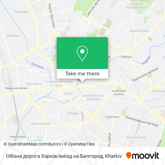 Обїзна дорога Харків / виїзд на Белгород map