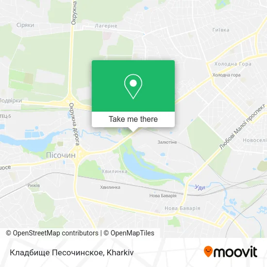 Карта Кладбище Песочинское
