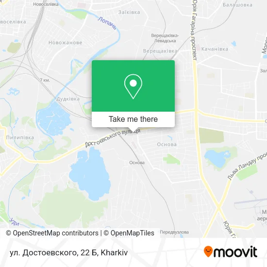 Карта ул. Достоевского, 22 Б