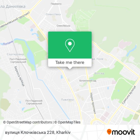 вулиця Клочківська 228 map