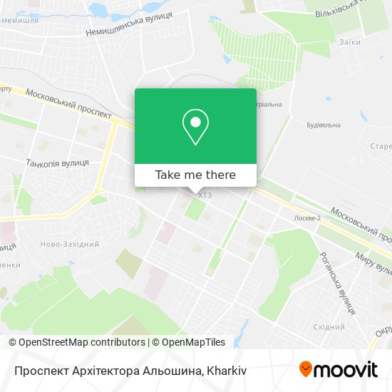 Проспект Архітектора Альошина map