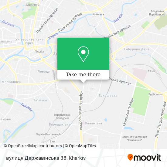 вулиця Державінська 38 map