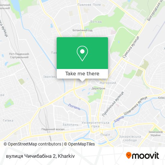 вулиця Чичибабіна 2 map