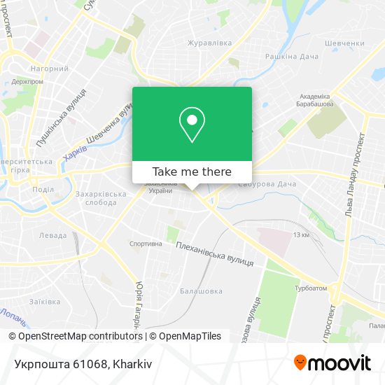 Укрпошта 61068 map