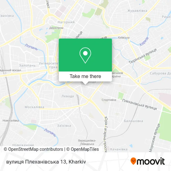Карта вулиця Плеханівська 13