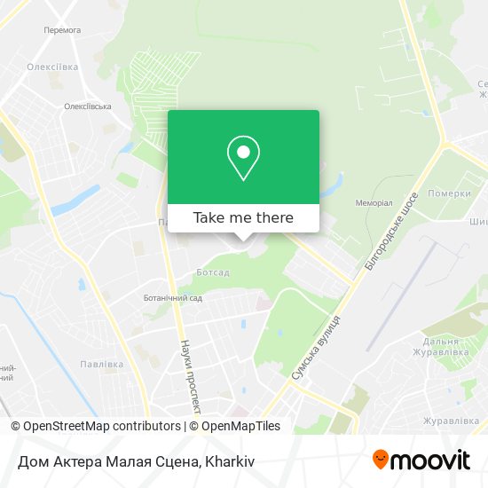 Дом Актера Малая Сцена map