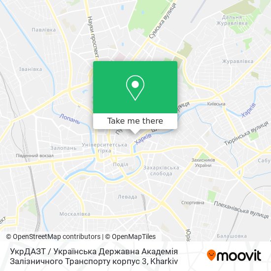 УкрДАЗТ / Українська Державна Академія Залізничного Транспорту корпус 3 map