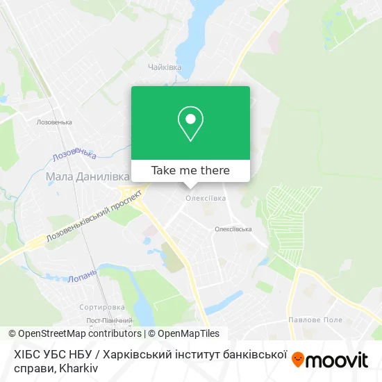 Карта ХІБС УБС НБУ / Харківський інститут банківської справи