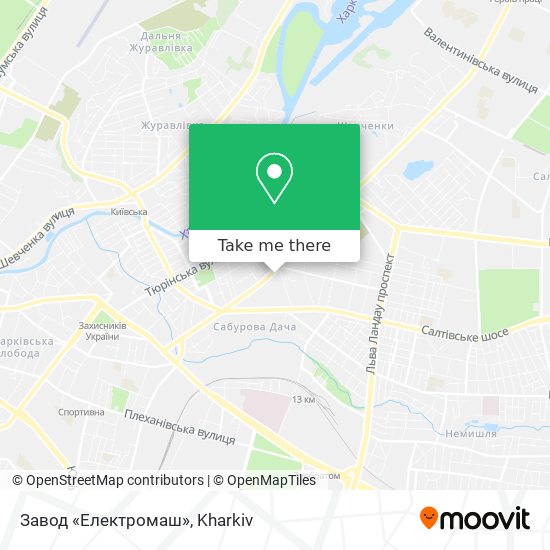Карта Завод «Електромаш»