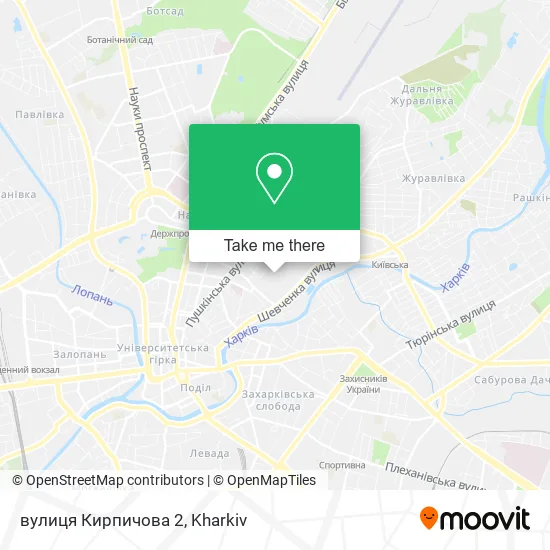 Карта вулиця Кирпичова 2