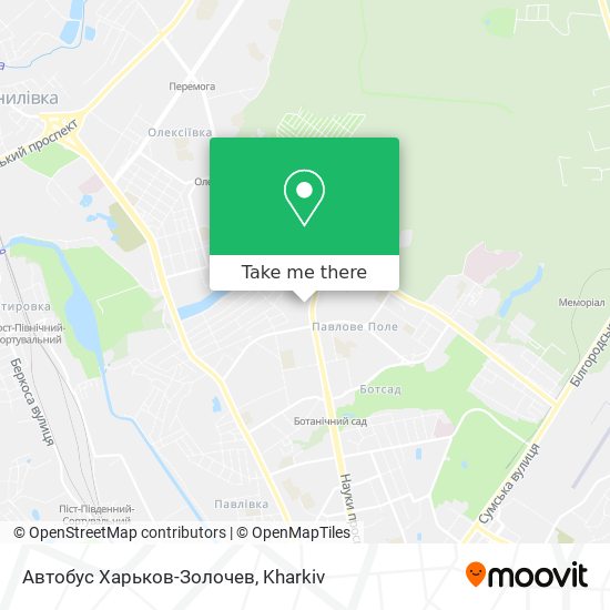 Автобус Харьков-Золочев map