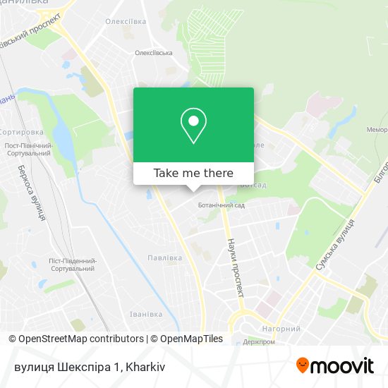 вулиця Шекспіра 1 map
