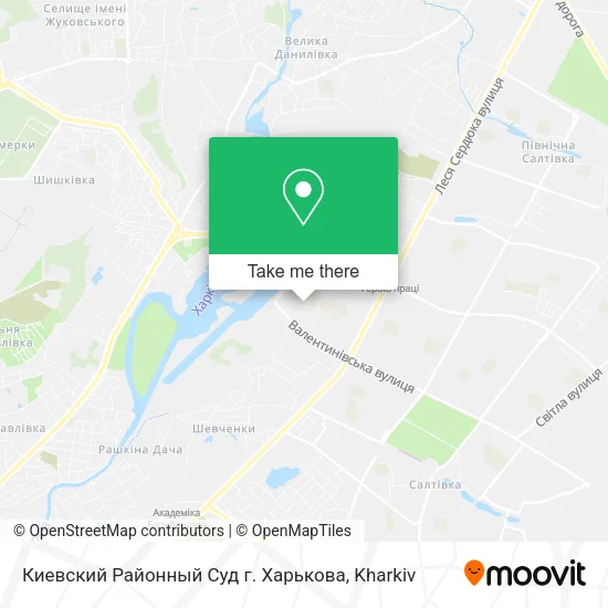 Карта Киевский Районный Суд г. Харькова