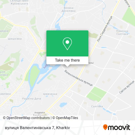 Карта вулиця Валентинівська 7