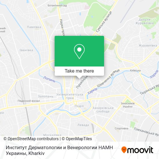 Карта Институт Дерматологии и Венерологии НАМН Украины