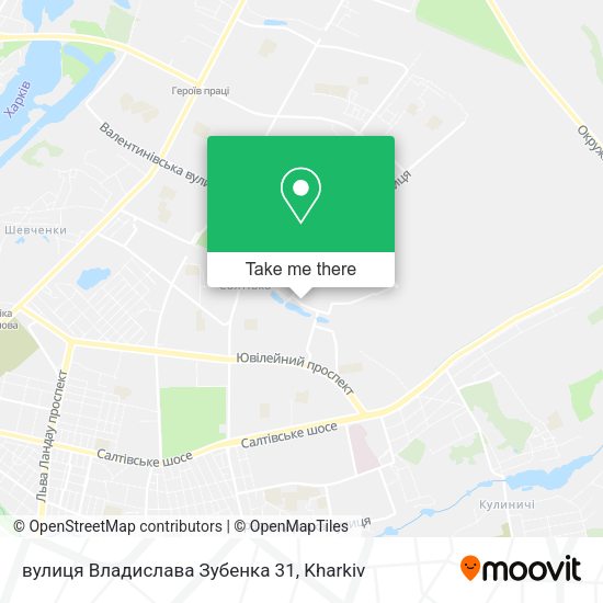 Карта вулиця Владислава Зубенка 31
