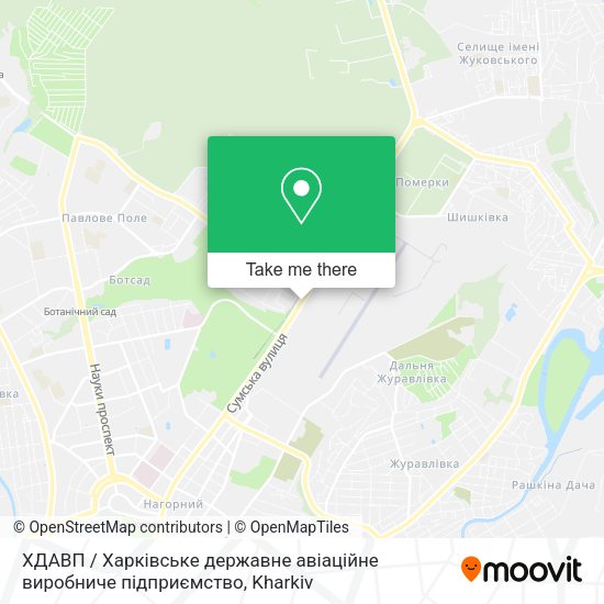 Карта ХДАВП / Харківське державне авіаційне виробниче підприємство