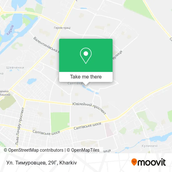 Карта Ул. Тимуровцев, 29Г