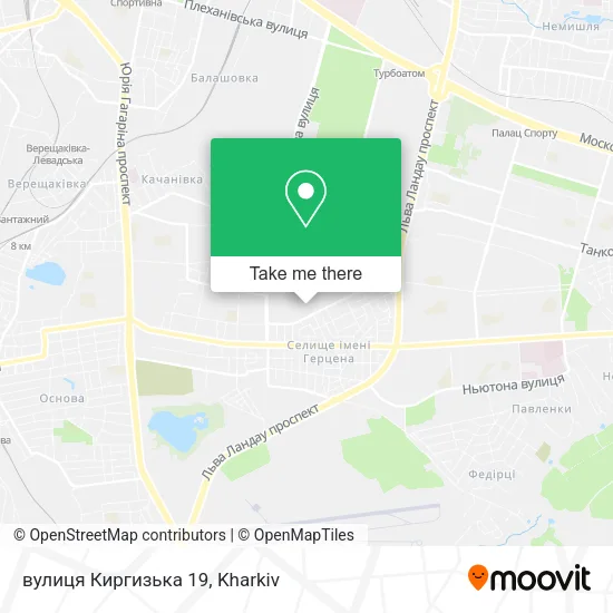 Карта вулиця Киргизька 19