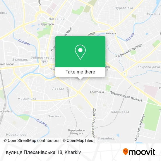Карта вулиця Плеханівська 18