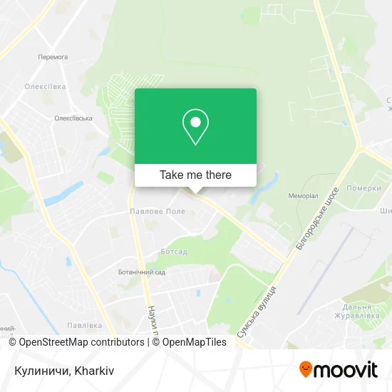 Карта Кулиничи