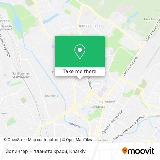 Карта Золингер – планета краси