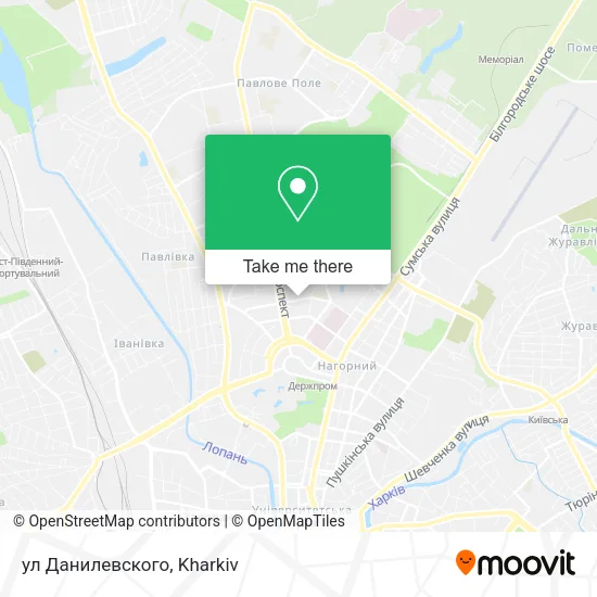 Карта ул Данилевского