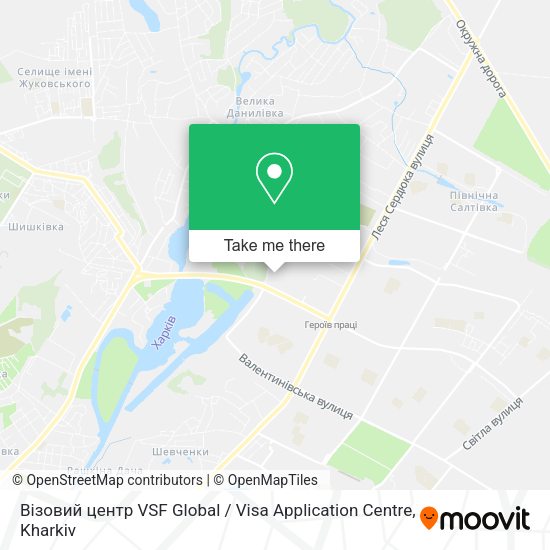 Карта Візовий центр VSF Global / Visa Application Centre