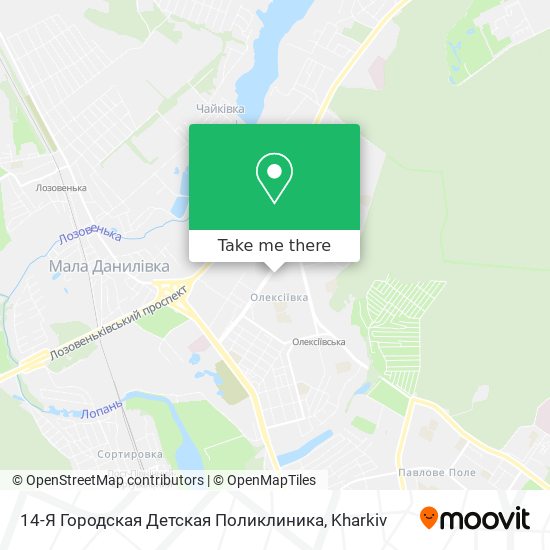 Карта 14-Я Городская Детская Поликлиника