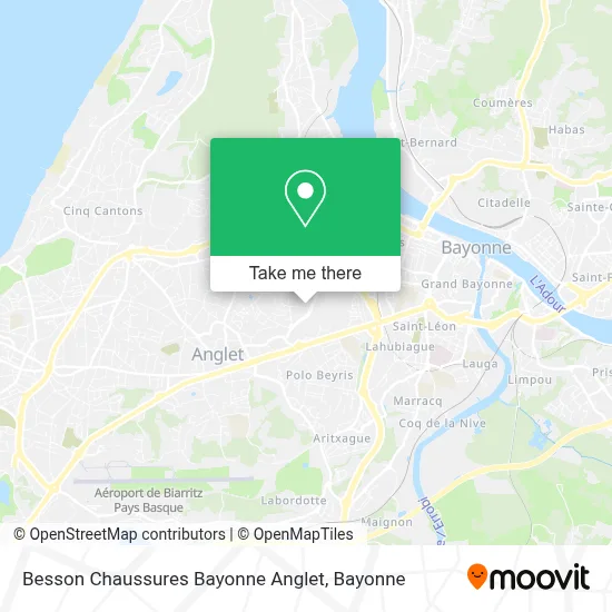 Besson Chaussures Bayonne Anglet map