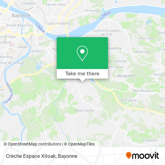 Crèche Espace Xitoak map