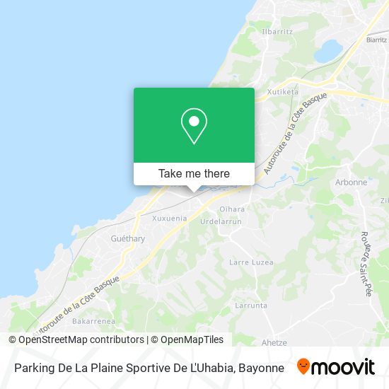 Mapa Parking De La Plaine Sportive De L'Uhabia