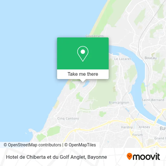 Hotel de Chiberta et du Golf Anglet map