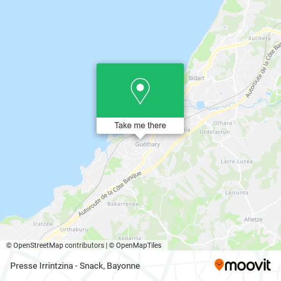 Mapa Presse Irrintzina - Snack
