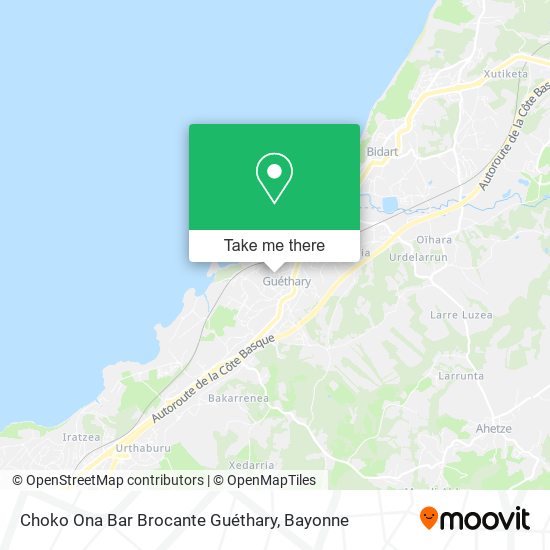 Choko Ona Bar Brocante Guéthary map