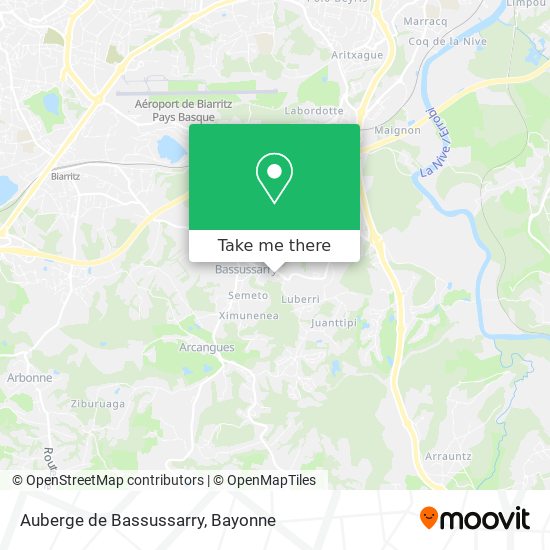 Auberge de Bassussarry map