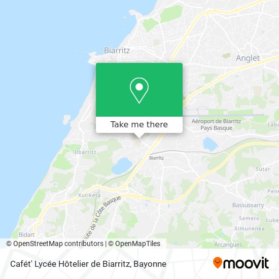 Mapa Cafét' Lycée Hôtelier de Biarritz