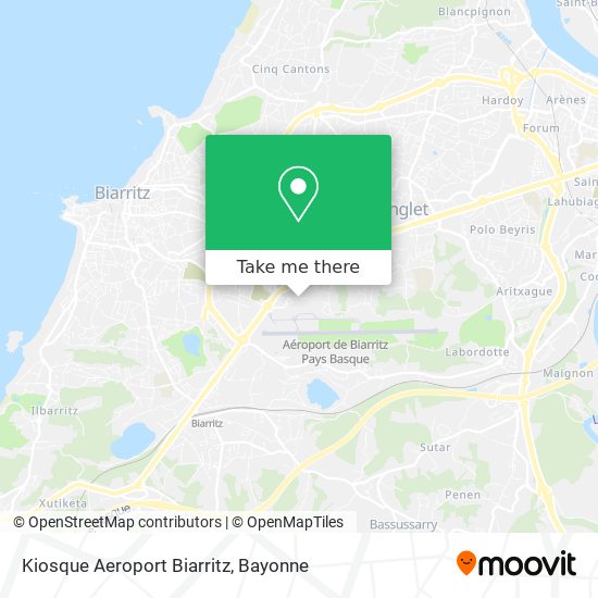 Kiosque Aeroport Biarritz map