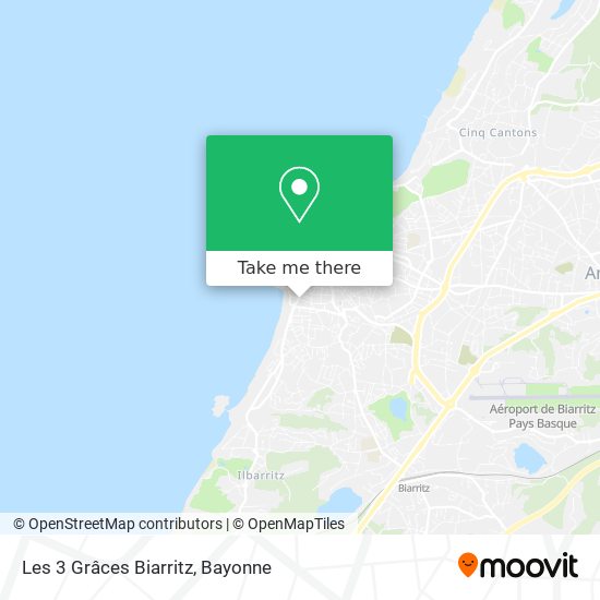 Les 3 Grâces Biarritz map