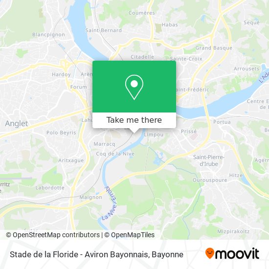 Stade de la Floride - Aviron Bayonnais map