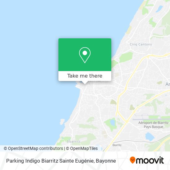 Parking Indigo Biarritz Sainte Eugénie map