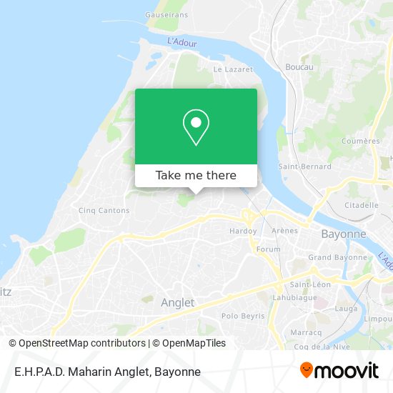 E.H.P.A.D. Maharin Anglet map