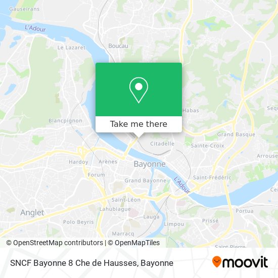 Mapa SNCF Bayonne 8 Che de Hausses
