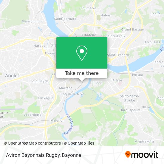 Aviron Bayonnais Rugby map