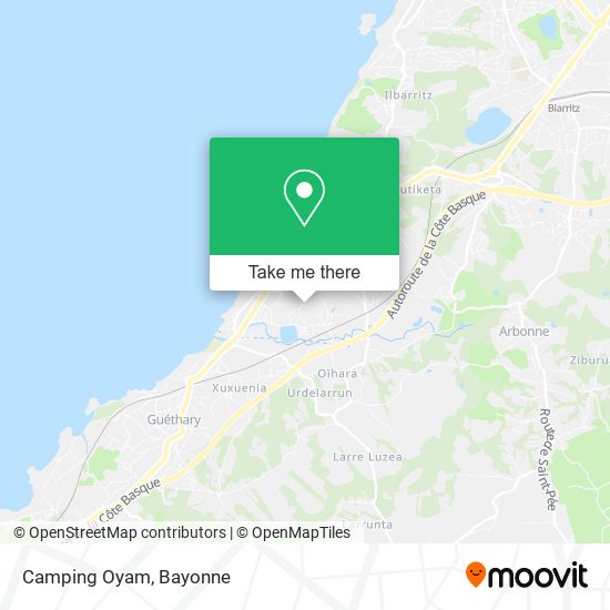 Mapa Camping Oyam