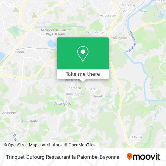 Trinquet-Dufourg Restaurant la Palombe map