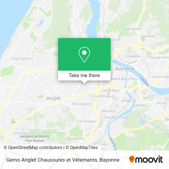 Gemo Anglet Chaussures et Vêtements map