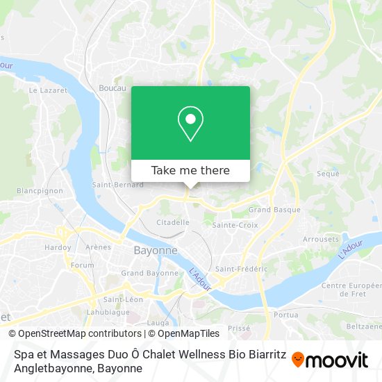 Spa et Massages Duo Ô Chalet Wellness Bio Biarritz Angletbayonne map