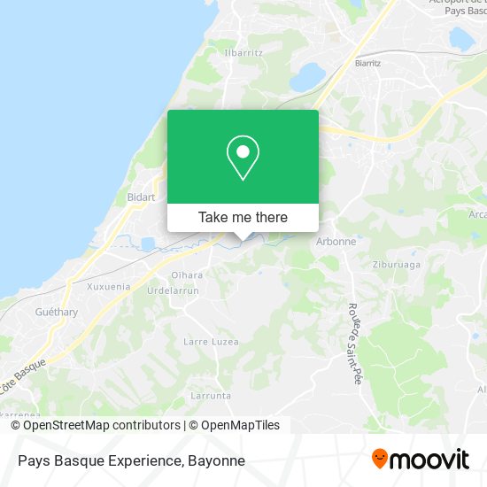 Pays Basque Experience map